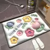 3D Vision Soft and Safe Cartoon Bath Mat with Soft Diatomaceous Mud Style for Kids and Babies Bloated Flower HKD230809