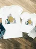 Tenues assorties pour la famille, aquarelle, amour, nouvelles tenues assorties pour la famille, T-shirt pour femmes, filles, garçons, enfants, été, maman, maman, vêtements