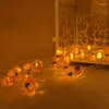 Party Decoration 8 Modes 3M 30 LED Pumpkin String Lights Remote Control Halloween 3D Garland For Fall Thanksgiving Parties