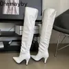 Botas Moda Estilo Mulheres KneeHighBoots Sexy Pointed Toe Long Booties Sapatos Partys High Heel Bota 230809