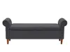 Sgabello per divano rettangolare multiuso salvaspazio di nuovo stile con ampio spazio di archiviazione, grigio scuro