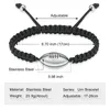 Chains Cremation Jewelry American Football Rugby Urn Bracelet For Ashes Women Men Memorial Adjustable Braided