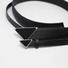 Prad Designer Belts Män kvinnor äkta läderbälte trangle varumärke spännbälte avslappnad midjeband grossist cinturones storlek 95-125 cm