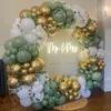 Outros Artigos para Festas Abacate Verde Ouro Balão Guirlanda Kit Arco Balão Casamento Decorações Festa Aniversário Chá de Bebê Globos Confete Balão Látex 230809