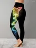 Calça mais tamanho 2023 Mulheres 3D Butterfly Padrão leggings Sexy cintura elástica slim fit calça para mulheres