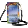 Evening Bags FORUDESIGNS Dolphin Sunset Cell Phone Bag Lady Protect Exquisite Design Makeup Leather Material Shoulder Satchel