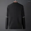 남자 스웨터 2023 가을 브랜드 패션 니트 v 넥 가디건 스웨터 남자 캐주얼 겨울 고품질 모직 코트 남자 옷 c120