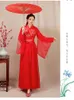 Vêtements de scène robe de danse Hanfu rouge femmes danse classique Style chinois Costume ancien Performance de fée