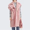 Gilets pour femmes moyen et long gilet en fourrure d'agneau tendance un manteau en peluche en peluche en automne hiver 2023