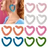 Hoop Earrings Fashion Plush Heart Simple Jewelry Exaggerated Dangle