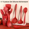 Cooking Utensils 1 13 pieces Set Silicone Kitchenware Soup Spoon Spatula Colander Nonstick Pan Kitchen Supplies Tools 230809