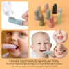 Soothers zęby Dziecko silikonowe miękki palcem szczoteczka do zębów BPA wolne niemowlę zęby czyste pędzel gatunka żywnościowa opieka zdrowotna do jamy ustnej 230810