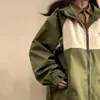 Womens Jackets överdimensionerade Y2K Sports Techwear Navy Green Varsity Jacket Japanese With Hooed Baseball Bomber Streetwear Fall 230810