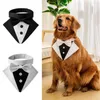 Vêtements pour chiens Belle smoking réglable Noeuds papillon Accessoires pour animaux de compagnie Cravate Cravate formelle Collier de serviette de salive