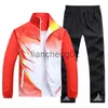 Herrspårar för män Sportwear New Spring Autumn Set Training Suit 2 Piece Jacket+Pant Young Man Wear Casual Tracksuit Asia Size L-5XL J230810