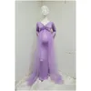 Maternity Dresses 2023 Pink Pography Props Shoderless Pregnancy Long Dress For Women Maxi Gown Baby Showers Po Shoot Drop Delivery Kid Dhuuf