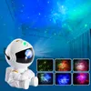 Nyhetsartiklar Galaxy Star Projector Led Night Light Starry Sky Astronaut Porjectors Lamp för dekoration sovrum hem dekorativa barn gåvor 230809