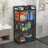 3-5-floor bathroom storage shelf Floor-to-ceiling toilet toilet washbasin stand Balcony storage shelf Metal multi-layer bathroom