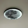 Ceiling Lights Nordic Moon Round Led Art Deco Interior Lighting Bedroom Light Fixture Cloakroom Loft Hallway Cafe Lustre