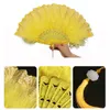 Chinese Style Products Lolita Feather Folding Fan Japanese Girl Gothic Court Dance Hand Fan with Pendant Gift Wedding Party Decoration R230810