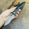 Özel Teklif S7214 PIRCHER KULLANIM BIÇAK DAMASCUS ÇELİK DROP POINT BLADE GÜLÜ KAPAK KAMP KAMP EDC CEP Klasör Bıçakları Deri Kılıf