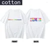 メンズTシャツヒューマンLGBTテーマコットンTシャツ両面印刷ティーテックウェアメンズアニメシャツTシャツTシャツパターンクリエイティブトップ