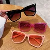 Okulary przeciwsłoneczne moda nieregularna kolorowa kocie oko motyl duża rama różowa modna modne okulary Y2K Słońce okulary na zewnątrz