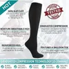 Men's Socks 6 Pairs Black Solid Color Compression Stocking Women Men Knee High Sport Socks Edema Diabetes Varicose Veins Compression Socks 230809