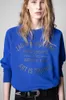 23 Early autumn new French classic letter embroidery cotton women's embroidered pullover Zadie Voltaire hoodie no hat