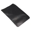 50 st parti 13 21 cm matt ren aluminiumfolie ventilpåse matlagring värme tätning stand up svart mylar zip lås paket väskor316d