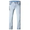 Mens Jeans Bruce Shark Summer Stretching Cotton Straight Casual Fashion Denim mens pants big size 8517 230809