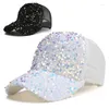 Casquettes de balle Strass Sequin Cap Baseball Soleil Chapeau Diamant Bling Mignon Cool D'été Chapeaux À La Mode Shinning Unisexe Hip Hop Gorra