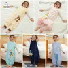 Pajamas saco de dormir para bebés con pies de manta portátil en primavera y verano con piernas con saco de dormir de algodón adecuado para mono de niños pequeños Z230811