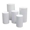 Decorations White Party Gold Pink Round Display Plinth Pedestal Cylinder Flower Stand For Wedding 3Pcs 5Pc