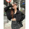 Damenjacken MEXZT Streetwear Y2K Kurzjacke Übergroßer Sonnenschutzmantel Harajuku Vintage Koreanisch Lässige Sonnencreme Kurze Oberbekleidung Tops 230809