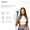 5-In-1 Hair Styler, Hair Dryer Brush, Hot Air Brush For Rotating, Straightening And Fast Drying Hair, Negative Ion Hair Warp Suitable For All Hair Types