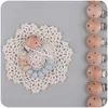 New Wooden Baby Infant Toddler Dummy Pacifier Silicone Soother Nipple Clip Chain Holder Strap Baby Chew Toy for Baby