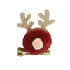 Hair Accessories 4 Styles Christmas Plush Hairpin Ball Winter Fashion Children Top Clip Elk Duckbill Antlers Cute