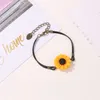 Charm Bracelets IHUES Korean Style Fresh Daisy For Women Vintage Cute Sunflower Leather Rope Student Party Decoration