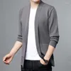 Men's Sweaters 2023 Autumn Winter Long Sleeves Casual Solid Pockets Warm Cardigan Male Loose Open Stitch Sweater Jacket Coats C15