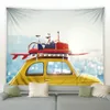 Tapestries Bus Palm Tree Beach Tapestry Summer Ocean Camper Van Wall Hanging Hawaii Holiday Style غرفة المعيشة ديكور جدار