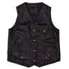 Men's Vests Real Picture Motorcycle Mans Waistcoat Vest Summer First Layer Cowhide Leather Coat For Men