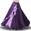 Stage Wear Chiffon Belly Dance Skirt Slit Tribal Bellydance Skirts Dancer Costumes For Women Carnival Outfit