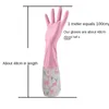 Cleaning Gloves Dishwashing Warm Rubber Waterproof Kitchen Washing Dishes Housework Womens 230809