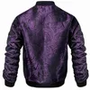 Purple Paisley Jacquard Designer Jacket for Men Windproof Autumn Winter Owezyjna Ziemia Casual Long Rleeve Clothing Dropshipping