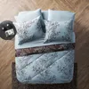 Ensembles de literie VCNY Home Blue Chocolate Leaf Polyester 8 pièces Lit dans un sac King 230809