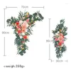 Fiori decorativi 2 pezzi / set Arco artificiale Swag per Boho Wedding Baby Shower Cerimonia Ghirlande di fiori Disposizione Ricevimento Sfondo Decor