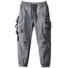 Męskie spodnie 11 Bybbs ciemny zima grube polar Hip Hop Ładunki Mężczyźni Funkcja Patchwork Pockets Joggers Spodery Streetwear 230809