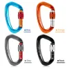 Rock Protection 25KN D-Shape Skruvlåsning Gate Carabiner Duty Buckle Pack D-Ring Carabiner Climbing Rappelling Canyoning Hammock Locking Clip HKD230810