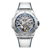 Armbandsur Jinlery Men's Automatic Mechanical Skeleton Watch Sapphire Crystal Luminous djupt vattentäta armbandsur lämplig för alla